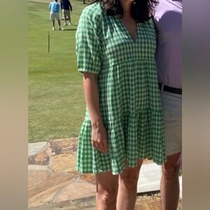 BB Dakota Green Gingham Dress